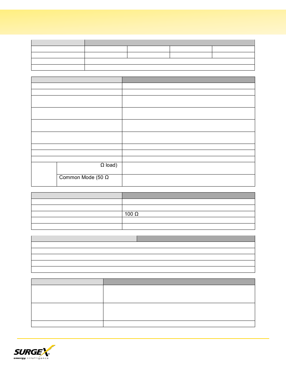 Xi. specifications | SurgeX SX-20NE-RT-AR User Manual | Page 29 / 29