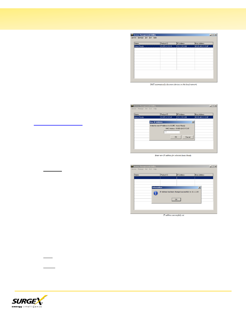 V. initial set-up, Device management utility (dmu) | SurgeX SX-20NE-RT-AR User Manual | Page 9 / 29