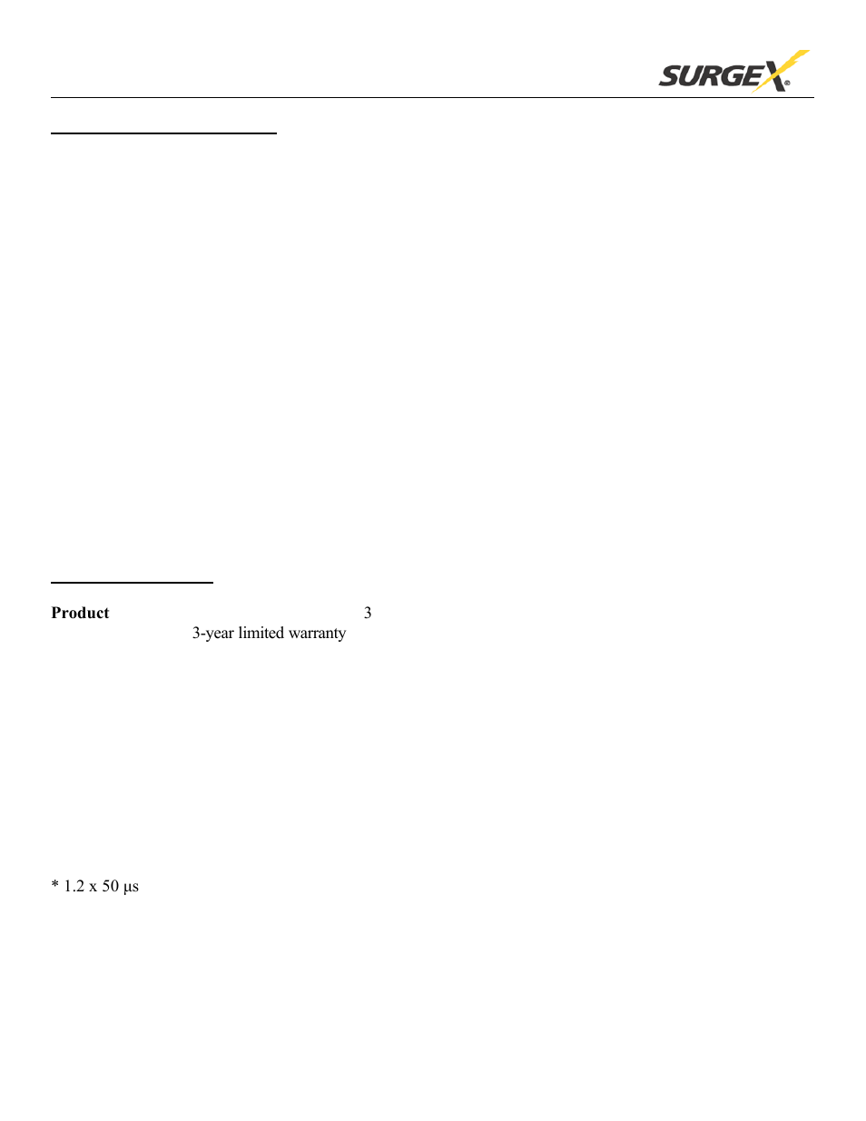 SurgeX SU-1000Li User Manual | Page 9 / 9