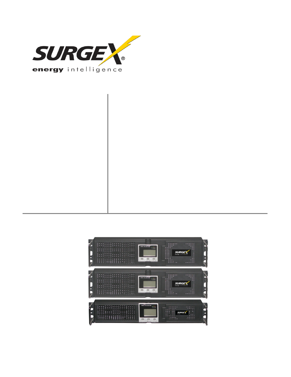 SurgeX UPS-3000-OL User Manual | 37 pages