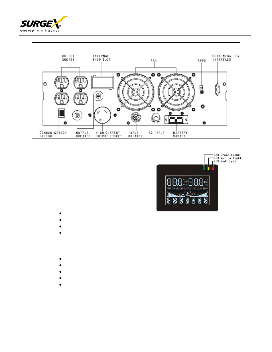 On-line ups user manual | SurgeX UPS-3000-OL User Manual | Page 10 / 37