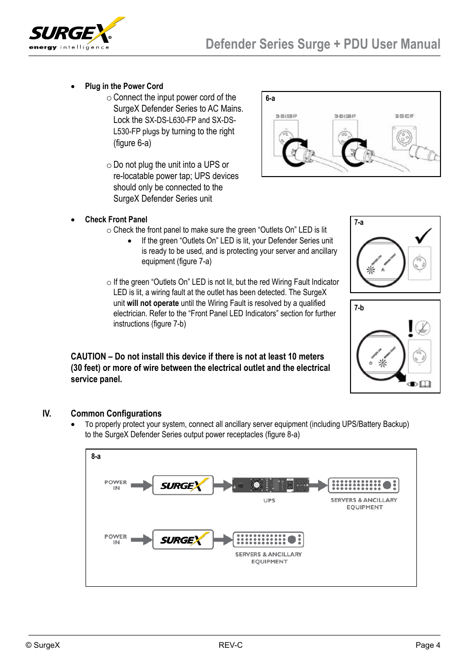 Defender series surge + pdu user manual | SurgeX Defender Series Surge + PDU User Manual | Page 4 / 6