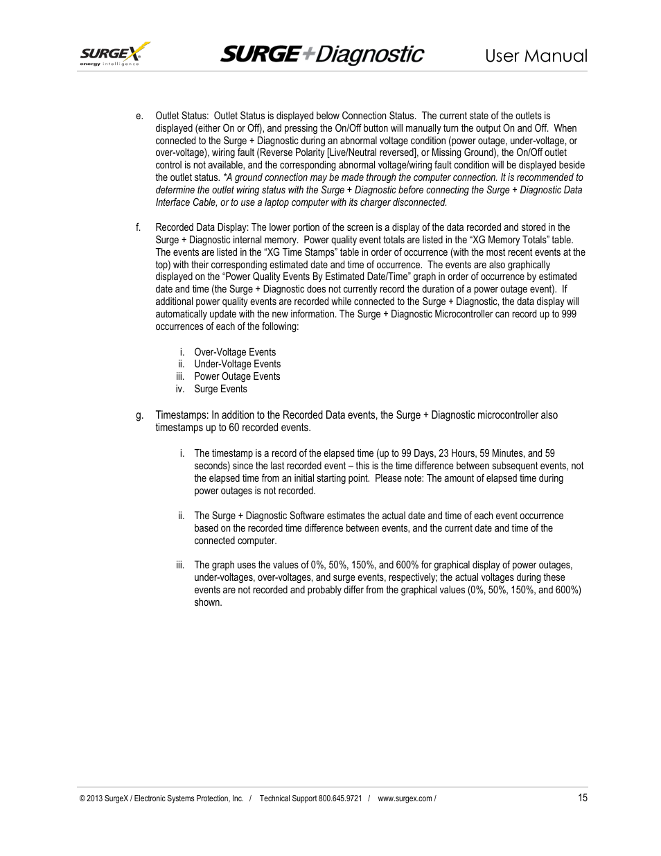 User manual | SurgeX Defender Series Surge + Diagnostic User Manual | Page 16 / 27