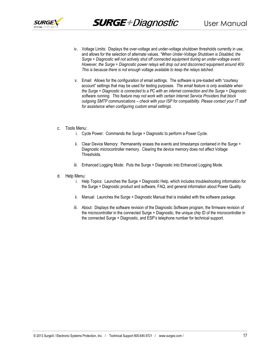 User manual | SurgeX Defender Series Surge + Diagnostic User Manual | Page 18 / 27