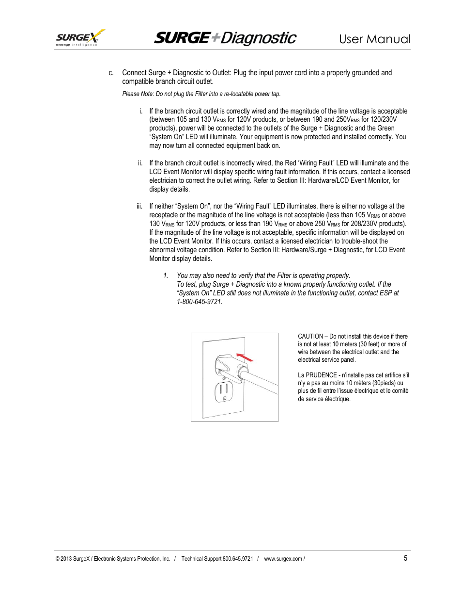 User manual | SurgeX Defender Series Surge + Diagnostic User Manual | Page 6 / 27