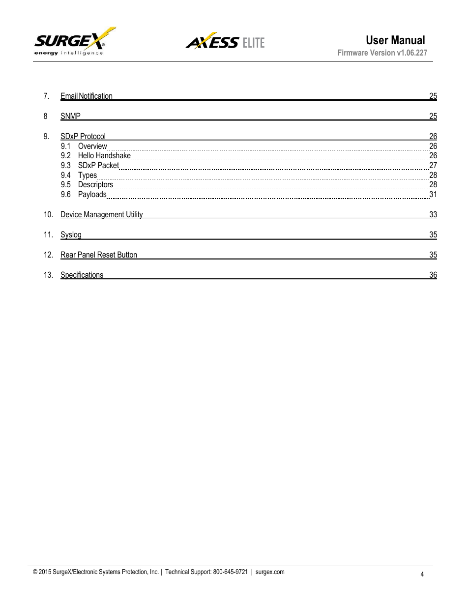 User manual | SurgeX SX-AX20E User Manual | Page 5 / 36