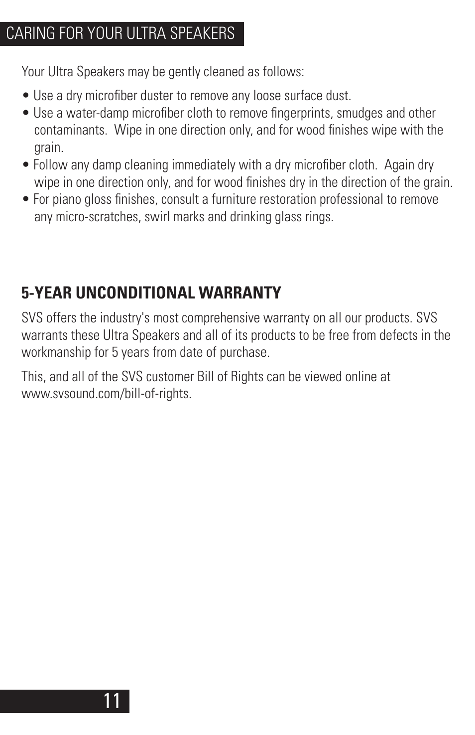 Ultra_speaker_manual_v1.1_01282013_12 | SVS Ultra Speakers User Manual | Page 12 / 17
