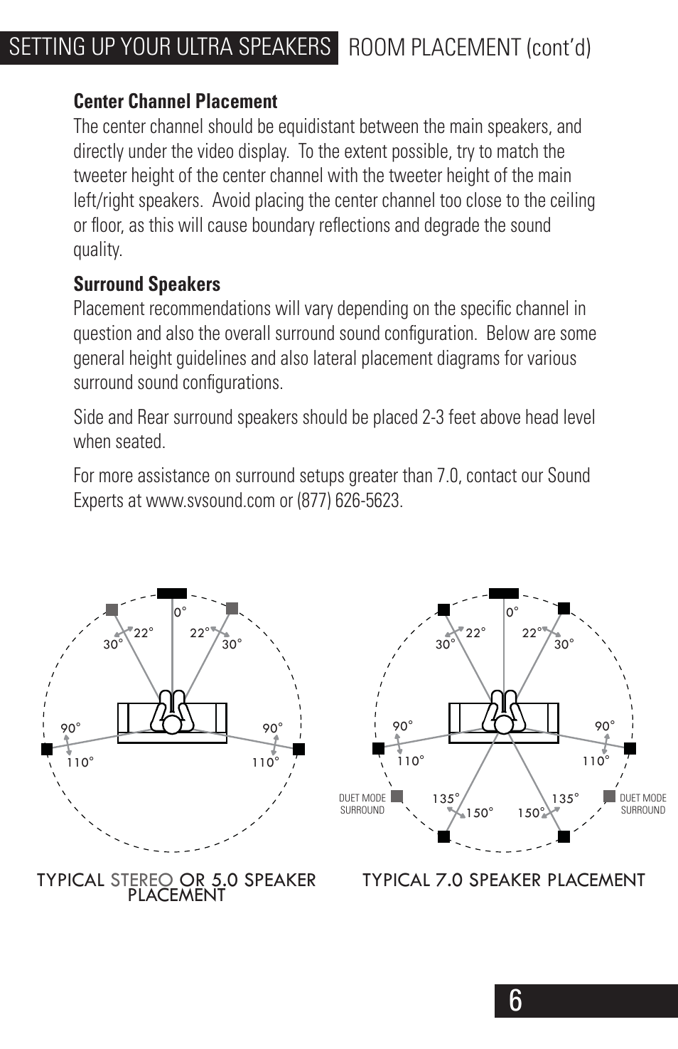 Ultra_speaker_manual_v1.1_01282013_7, Typical 7.0 speaker placement | SVS Ultra Speakers User Manual | Page 7 / 17
