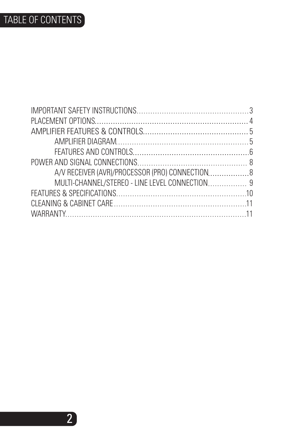 SVS SB-2000 User Manual | Page 3 / 14