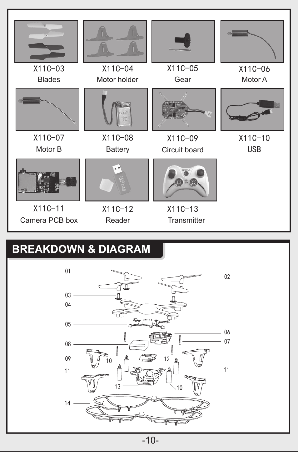 Syma Toys X11C User Manual | Page 11 / 12