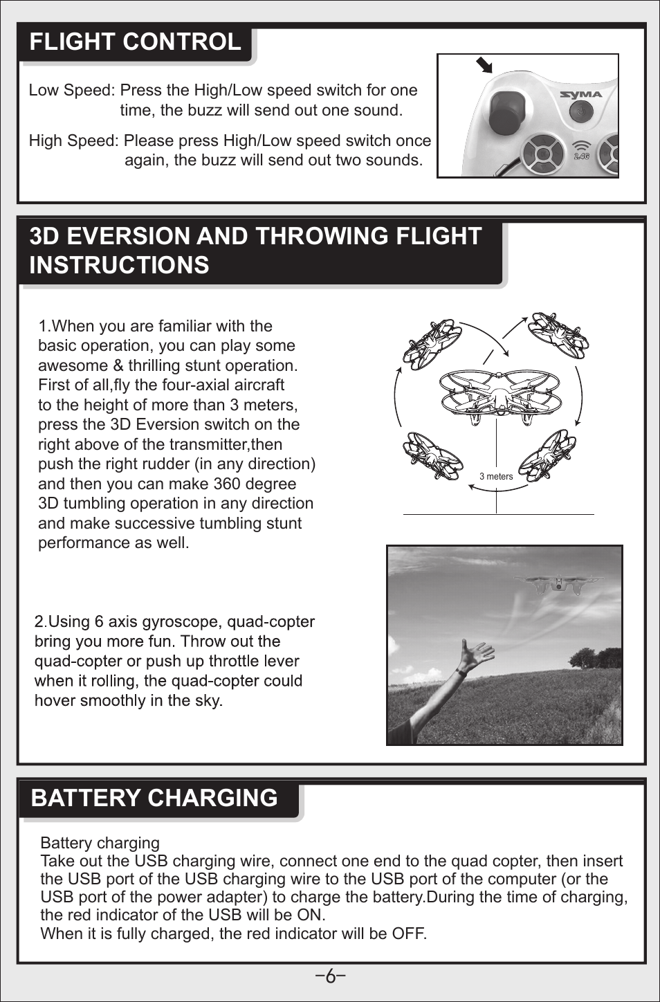 Flight control | Syma Toys X11C User Manual | Page 7 / 12