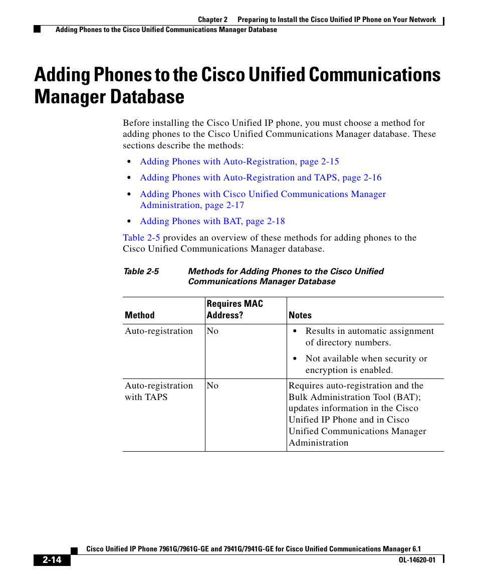 Cisco IP Phone 7961G-GE User Manual | Page 14 / 22