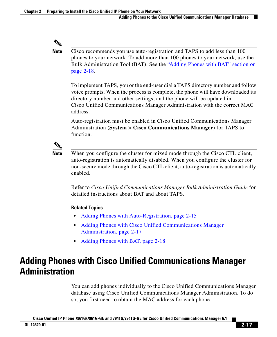 Cisco IP Phone 7961G-GE User Manual | Page 17 / 22