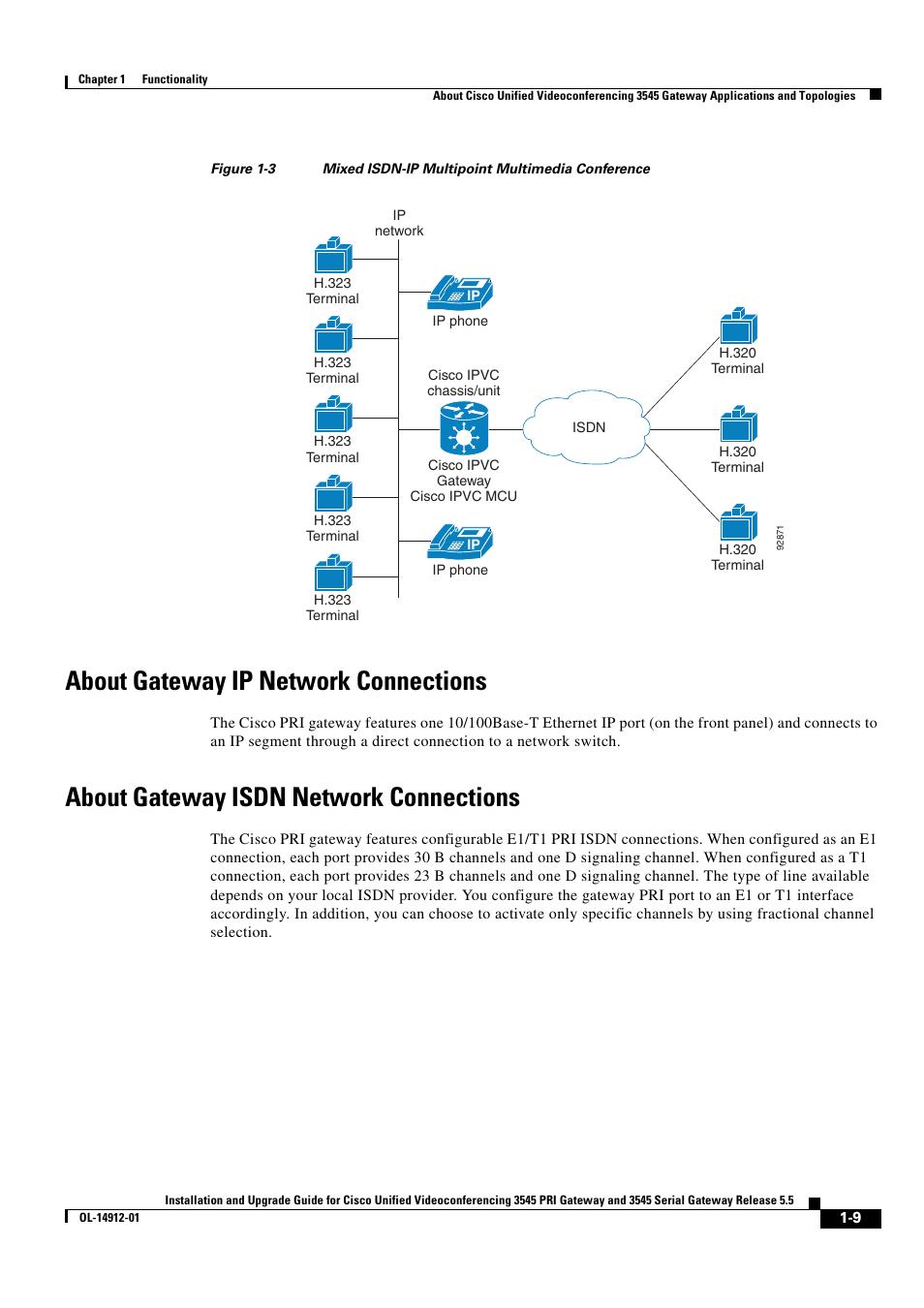 About gateway ip network connections, About gateway isdn network connections | Cisco 545 Serial User Manual | Page 15 / 74