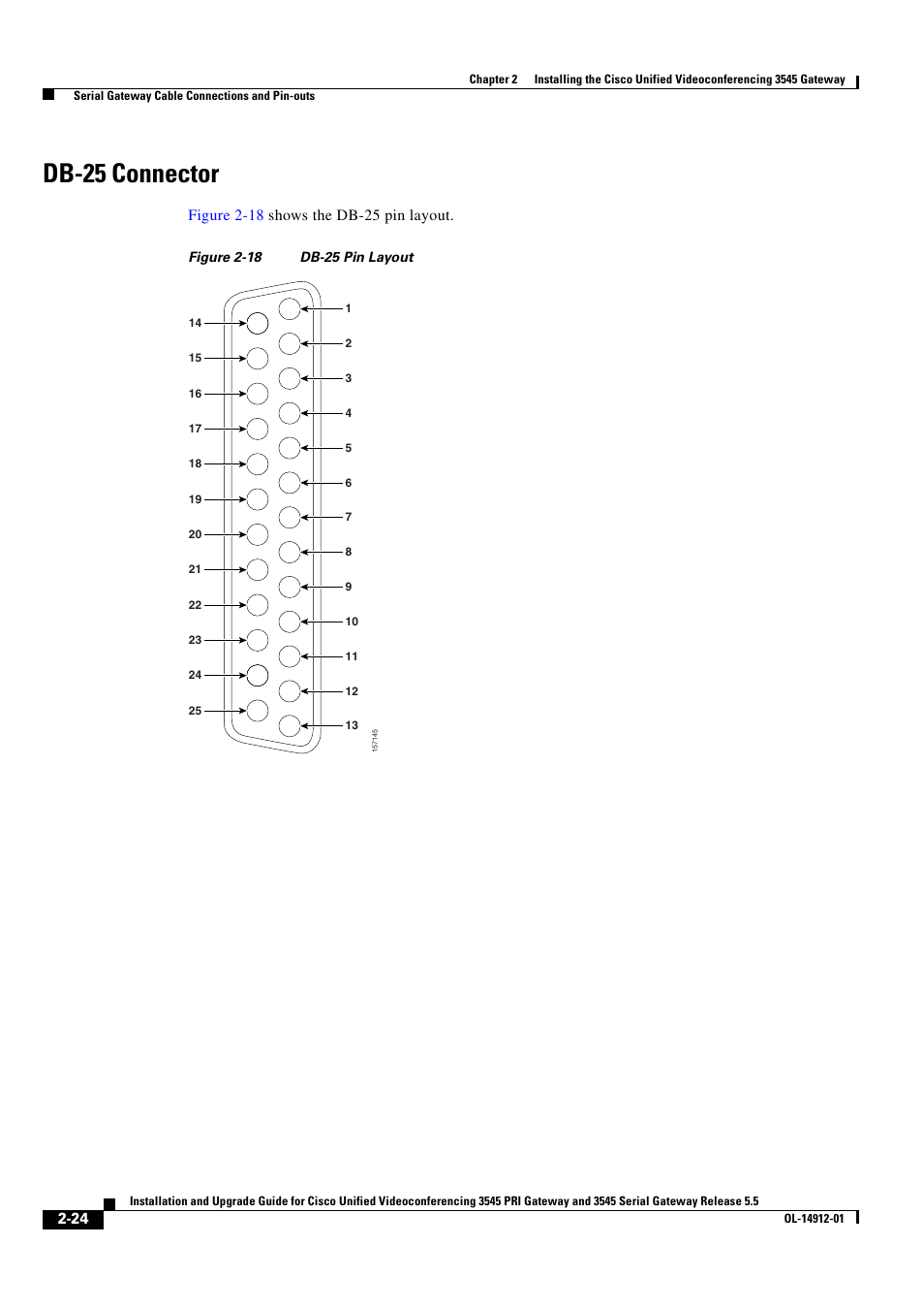 Db-25 connector | Cisco 545 Serial User Manual | Page 44 / 74