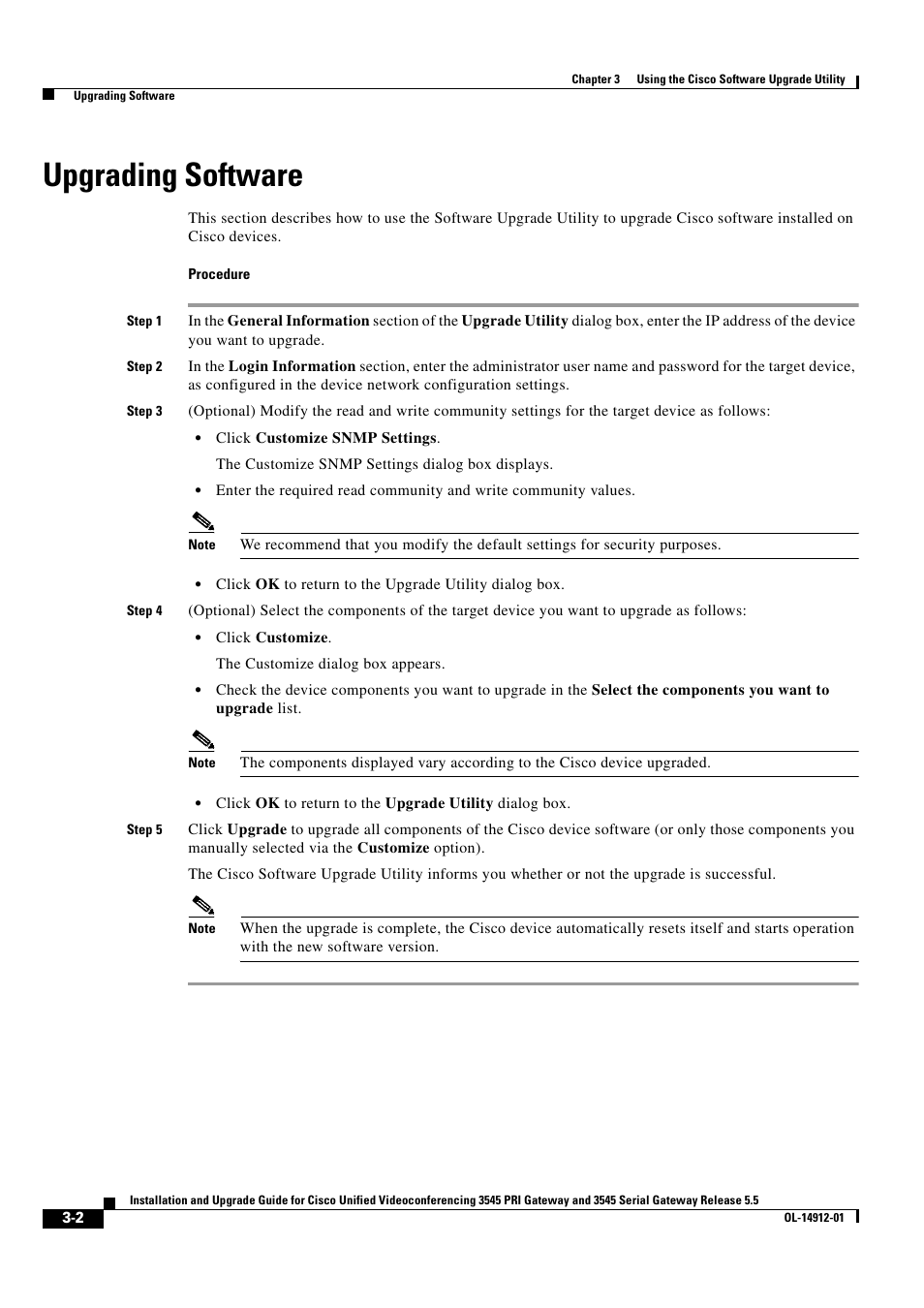 Upgrading software | Cisco 545 Serial User Manual | Page 50 / 74