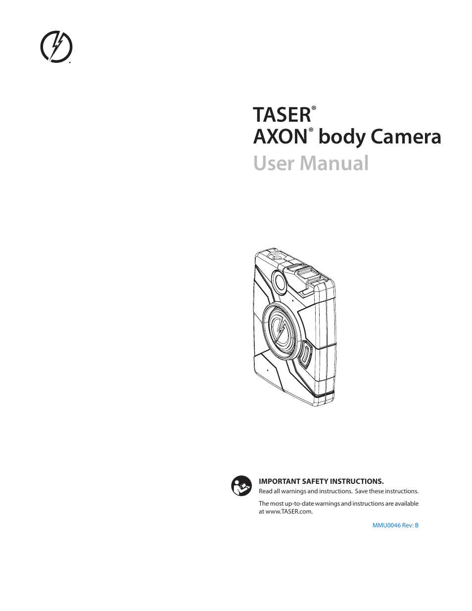 Taser Axon-Body User Manual | 15 pages