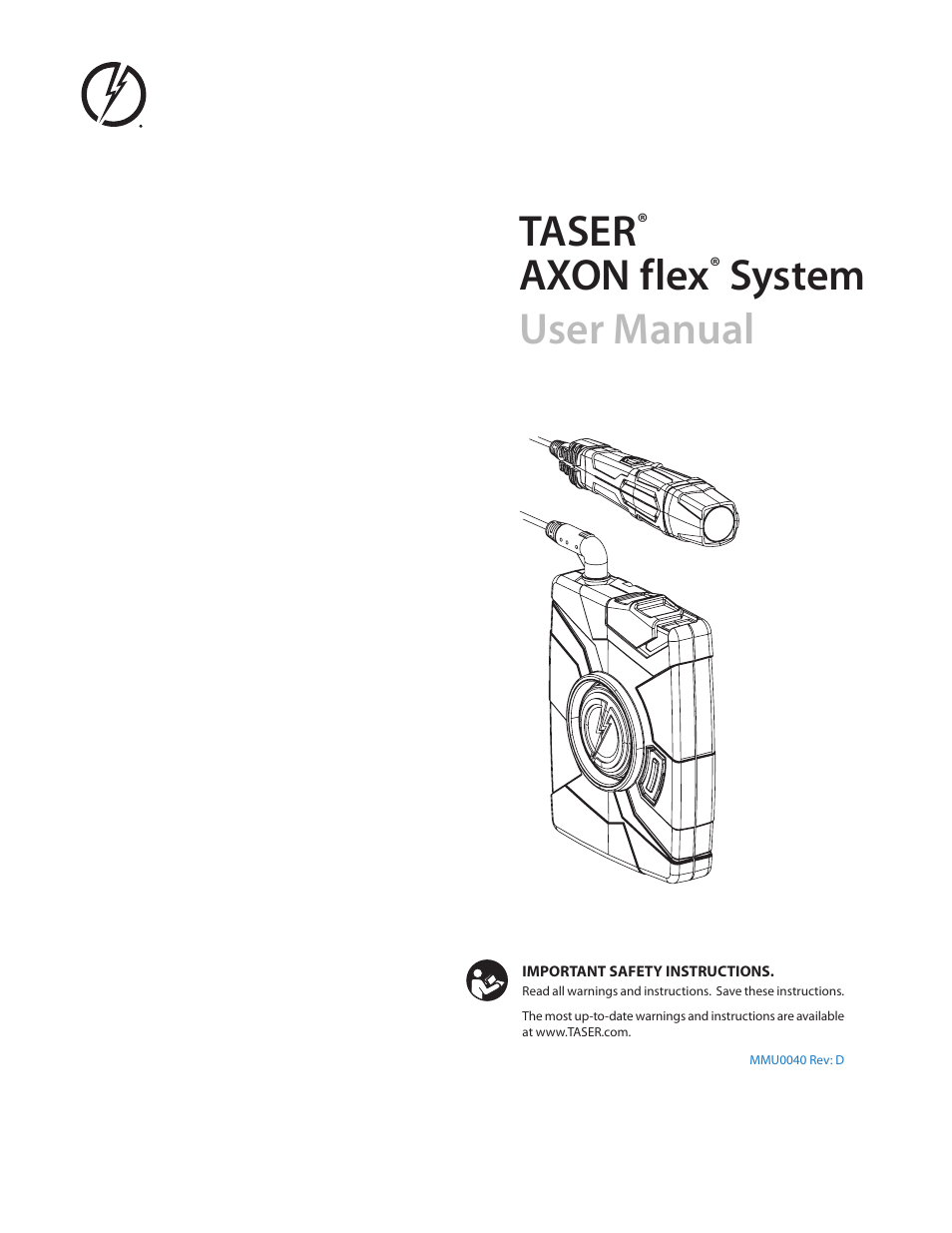 Taser Axon-Flex User Manual | 19 pages