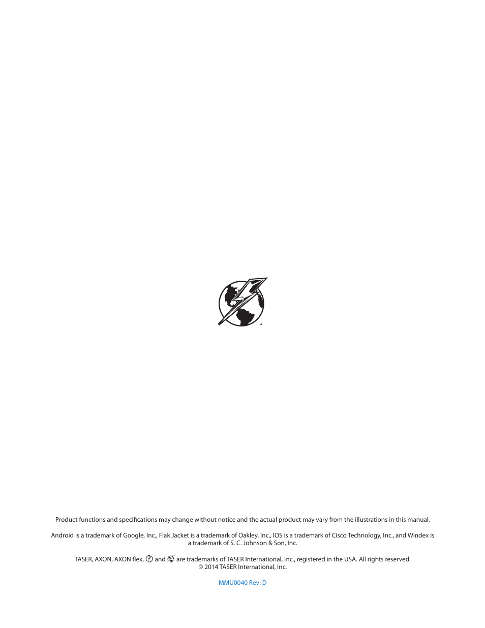 Taser Axon-Flex User Manual | Page 19 / 19