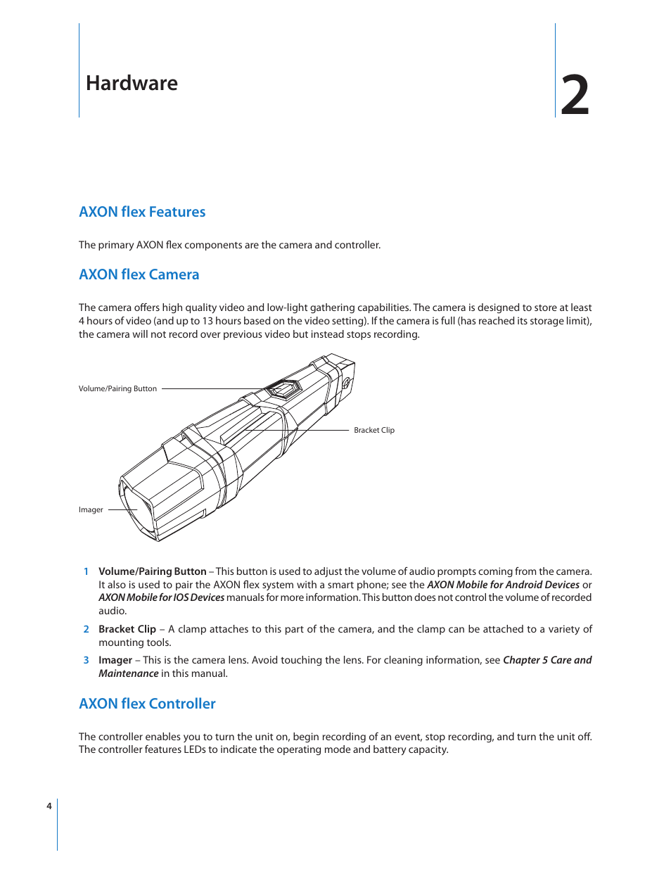 Hardware | Taser Axon-Flex User Manual | Page 4 / 19