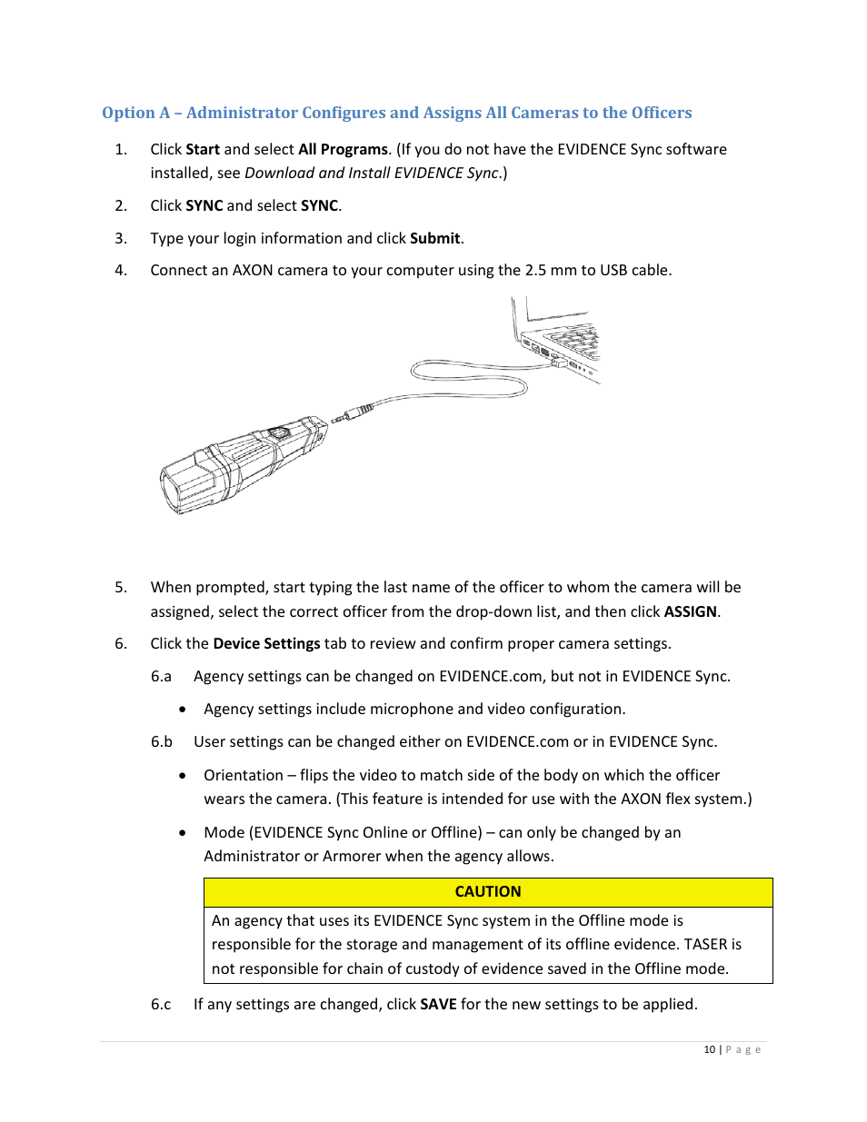 Taser Axon-Flex User Manual | Page 10 / 22
