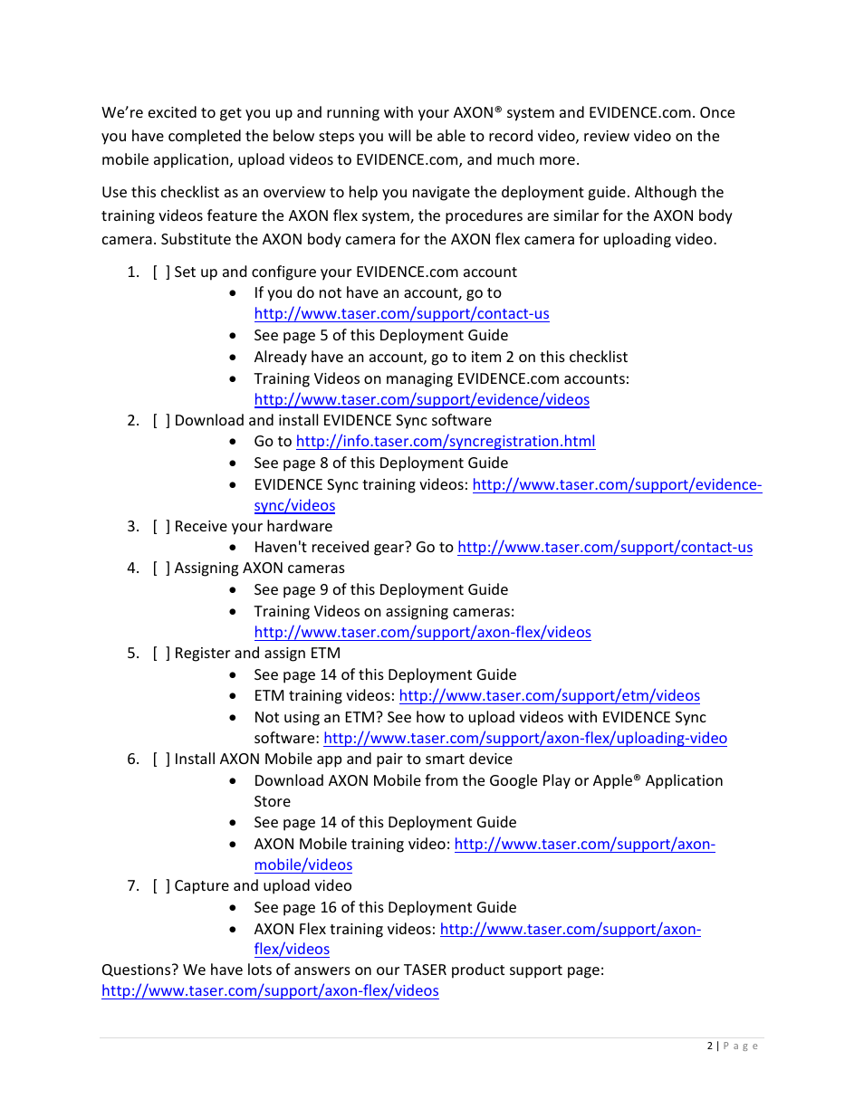 Taser Axon-Flex User Manual | Page 2 / 22