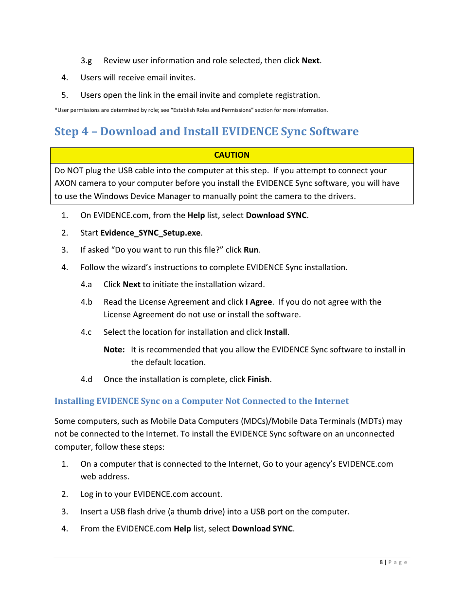Taser Axon-Flex User Manual | Page 8 / 22