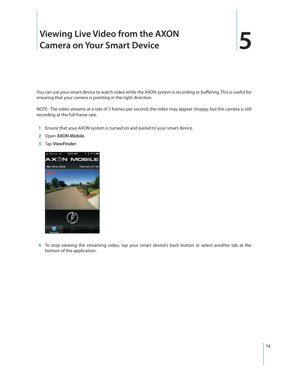 Taser Axon-Mobile User Manual | Page 12 / 19