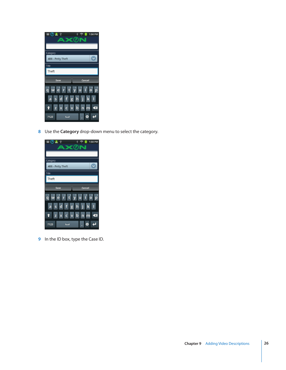 Taser Axon-Mobile User Manual | Page 26 / 28