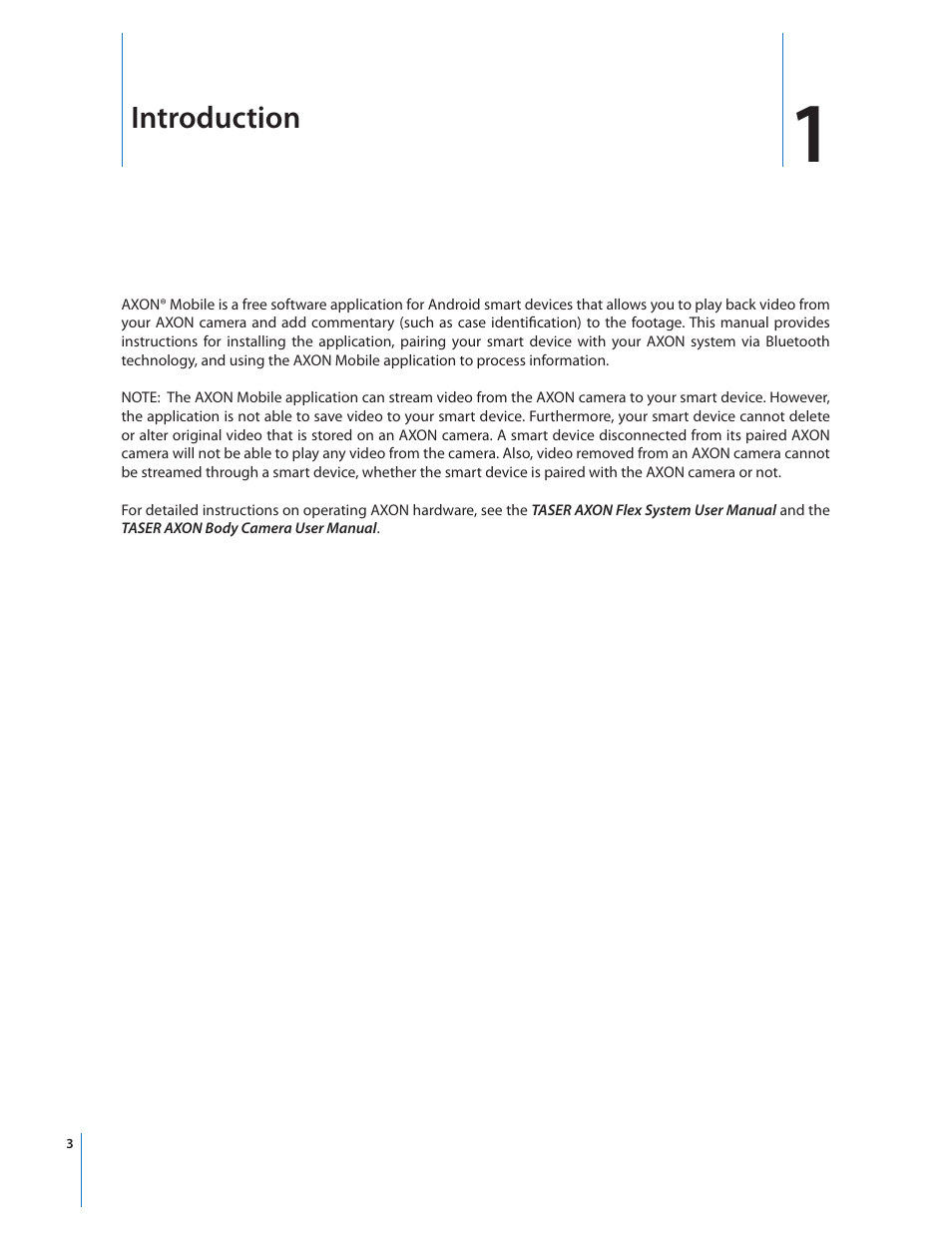 Introduction | Taser Axon-Mobile User Manual | Page 3 / 28