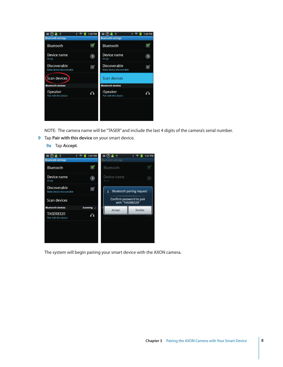 Taser Axon-Mobile User Manual | Page 8 / 28
