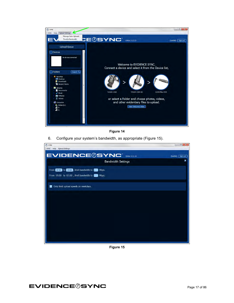 Taser Evidence-Sync User Manual | Page 17 / 86