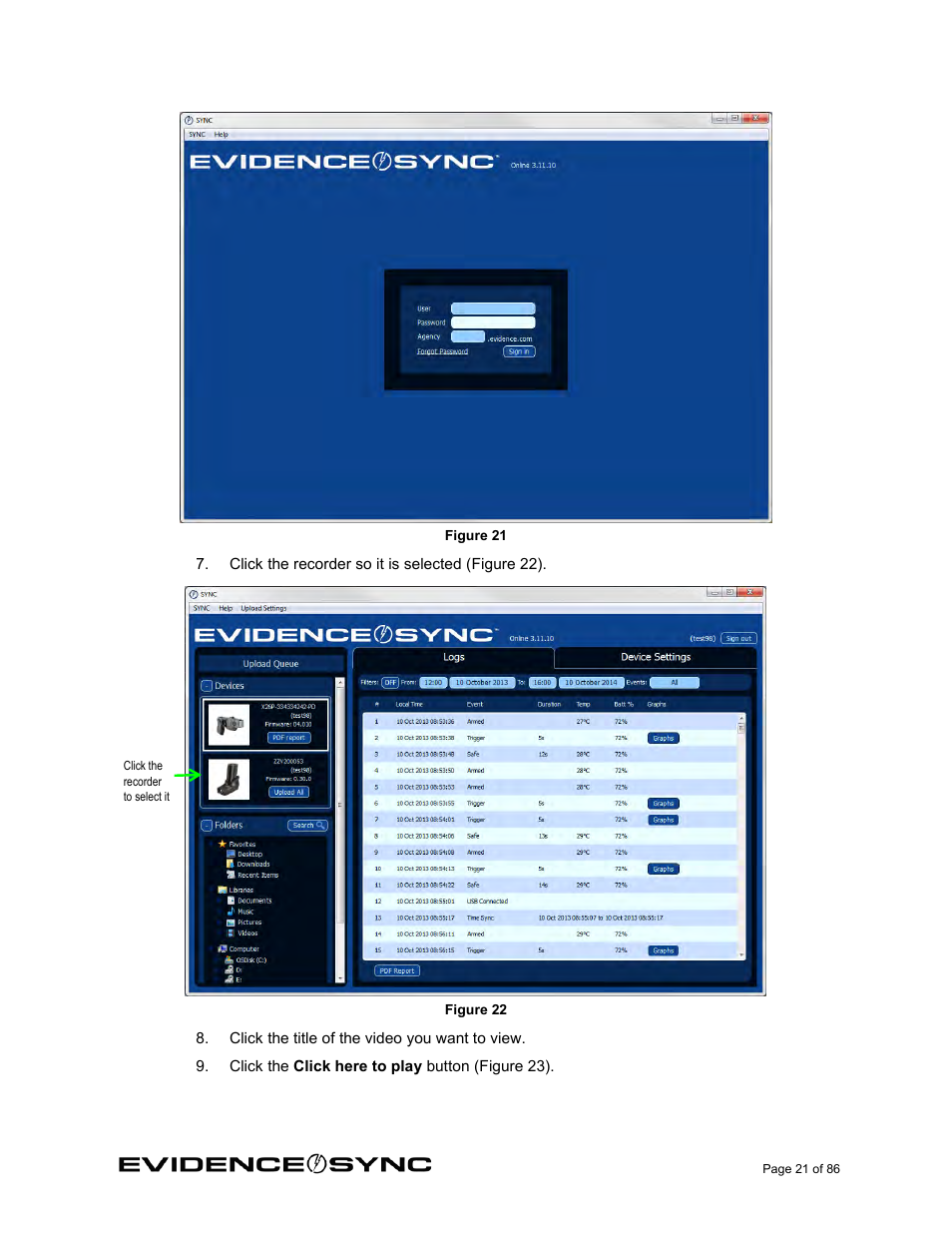 Taser Evidence-Sync User Manual | Page 21 / 86