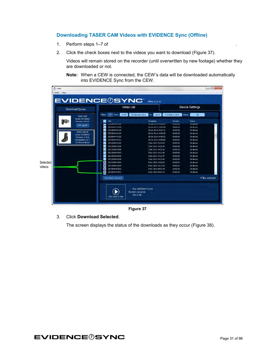 Taser Evidence-Sync User Manual | Page 31 / 86