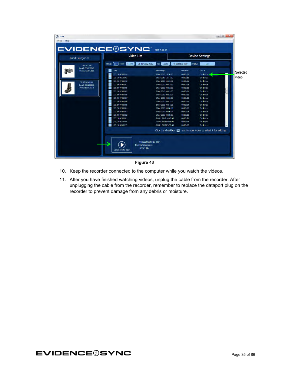 Taser Evidence-Sync User Manual | Page 35 / 86