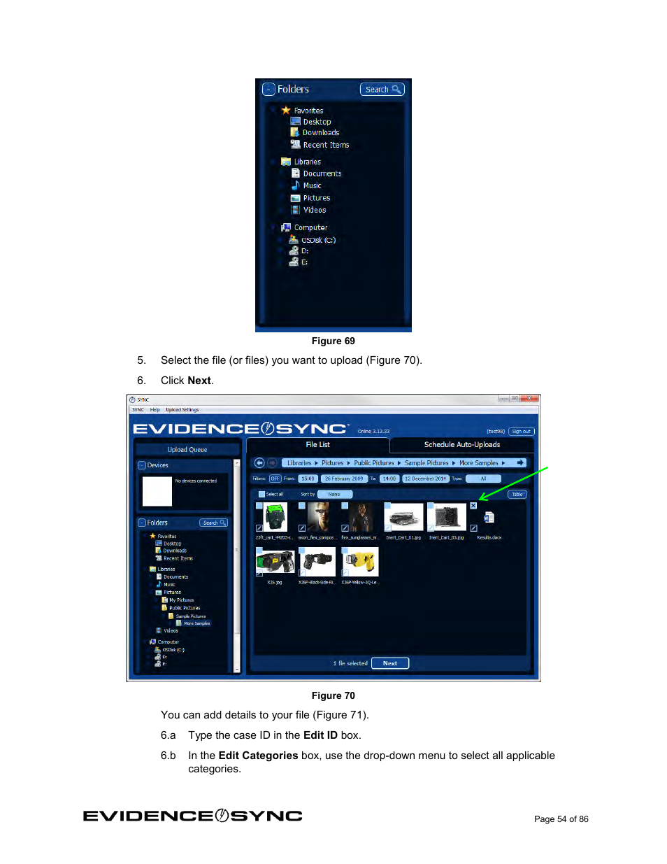 Taser Evidence-Sync User Manual | Page 54 / 86