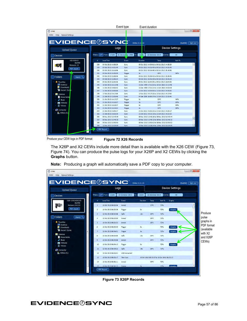 Taser Evidence-Sync User Manual | Page 57 / 86