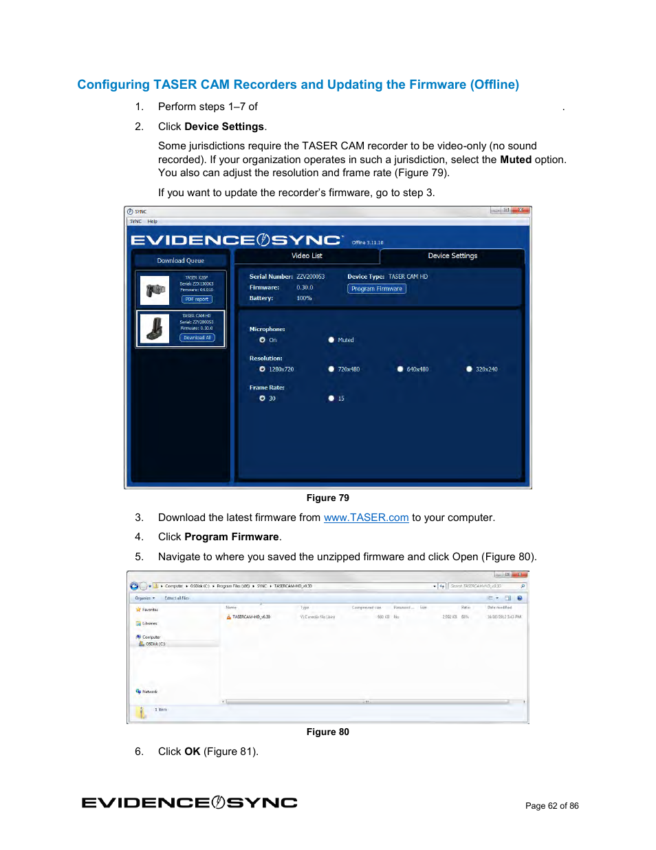 Taser Evidence-Sync User Manual | Page 62 / 86