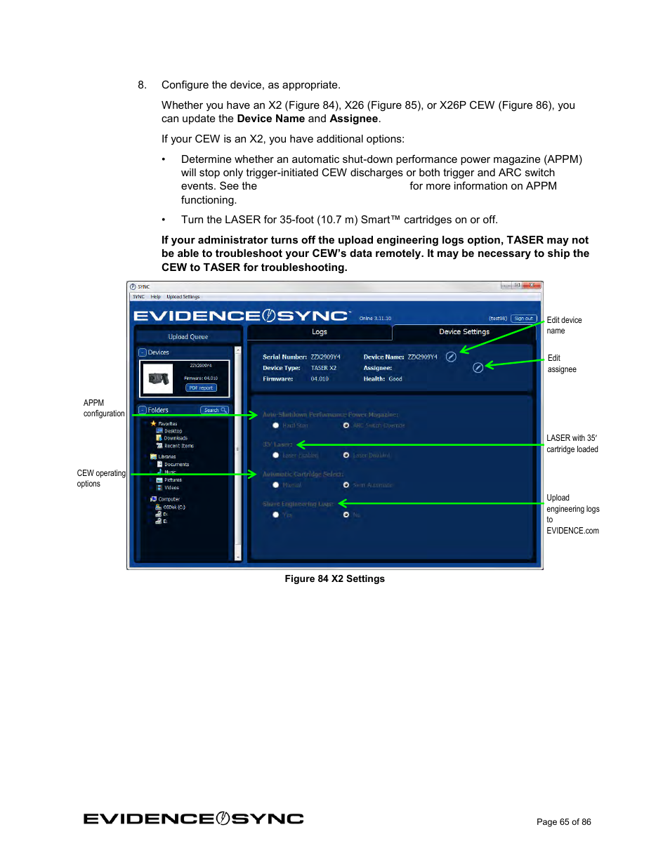 Figure 84) | Taser Evidence-Sync User Manual | Page 65 / 86