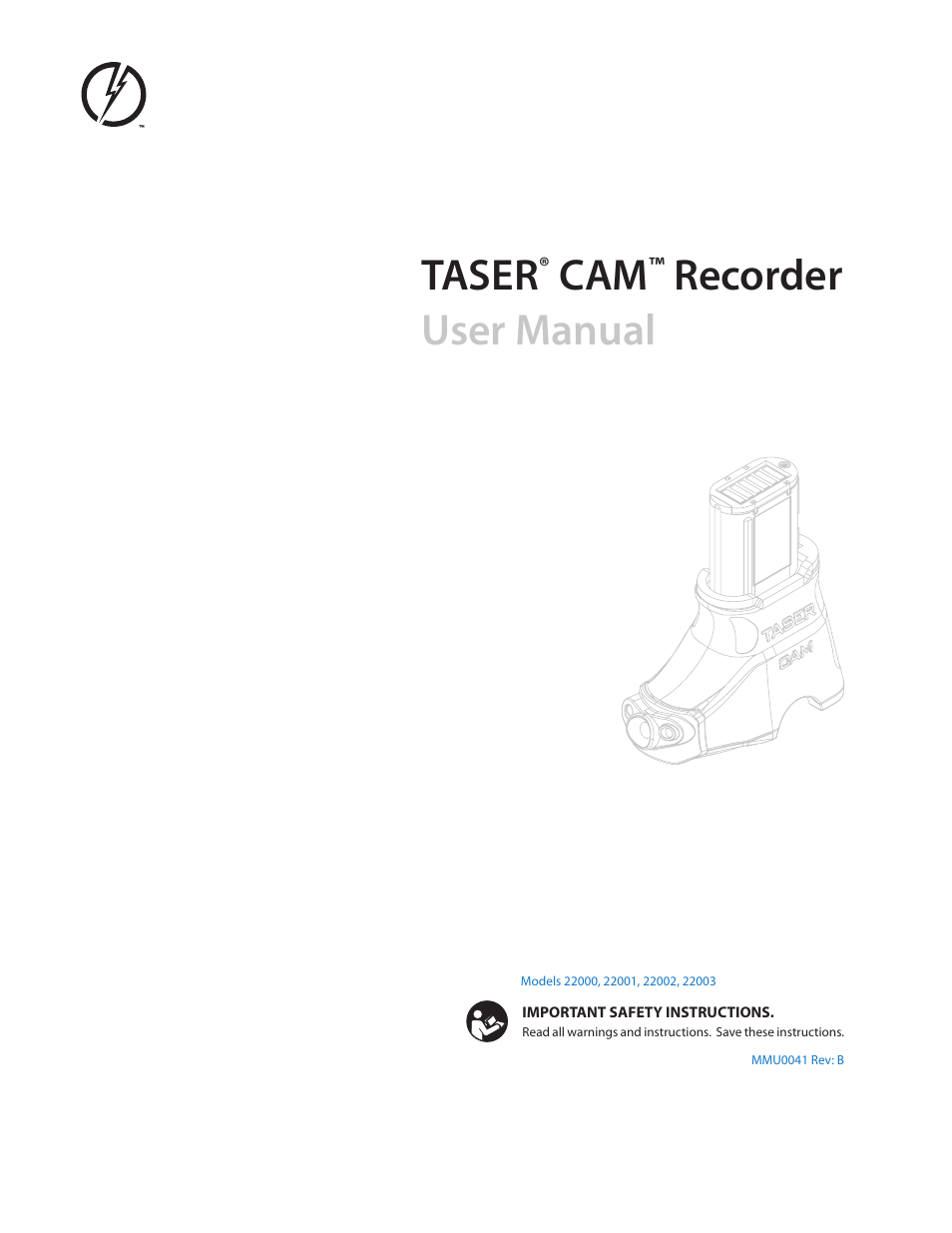 Taser CAM User Manual | 26 pages