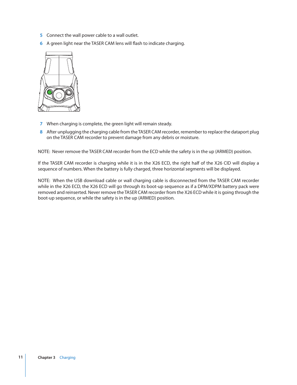 Taser CAM User Manual | Page 11 / 26