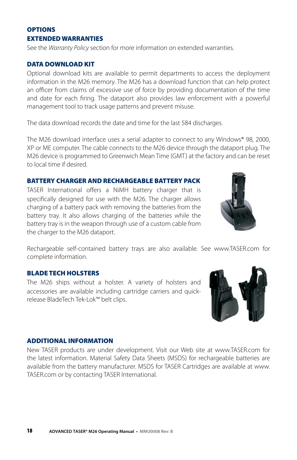 Taser M26 User Manual | Page 18 / 24