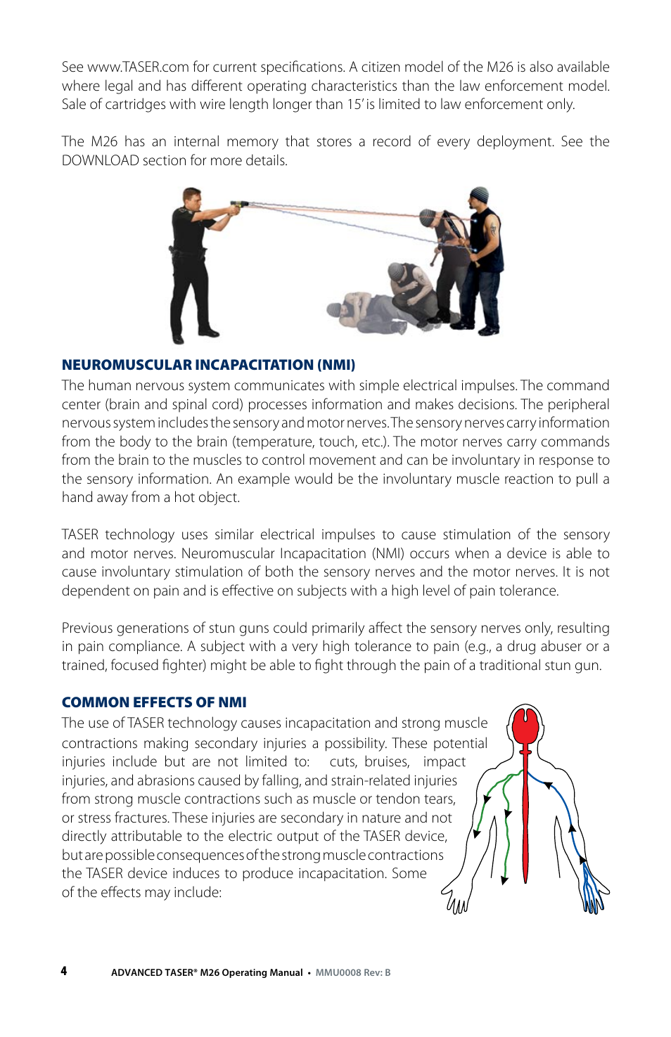 Taser M26 User Manual | Page 4 / 24