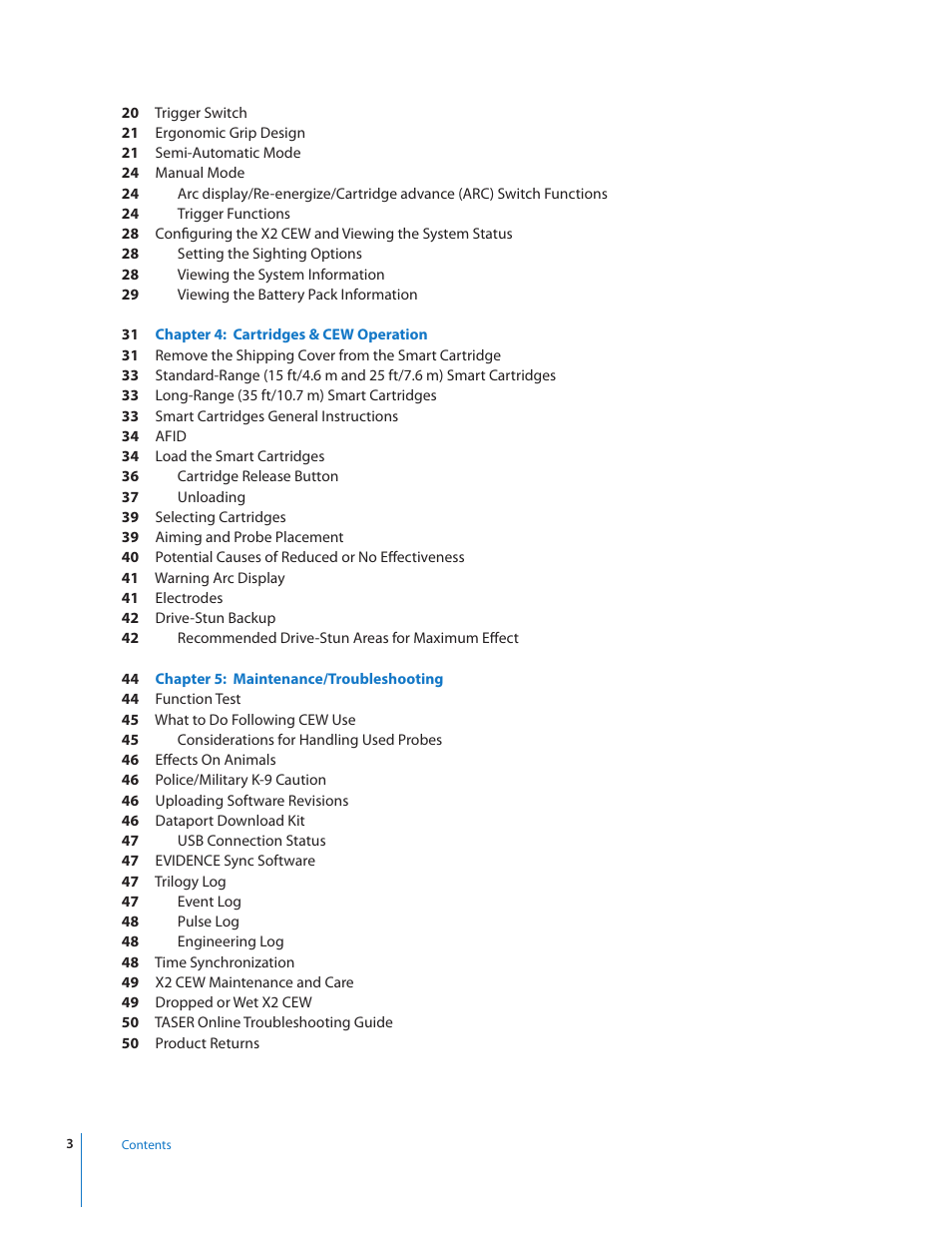 Taser X2 User Manual | Page 3 / 55