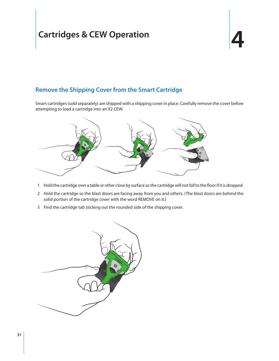 Cartridges & cew operation | Taser X2 User Manual | Page 31 / 55