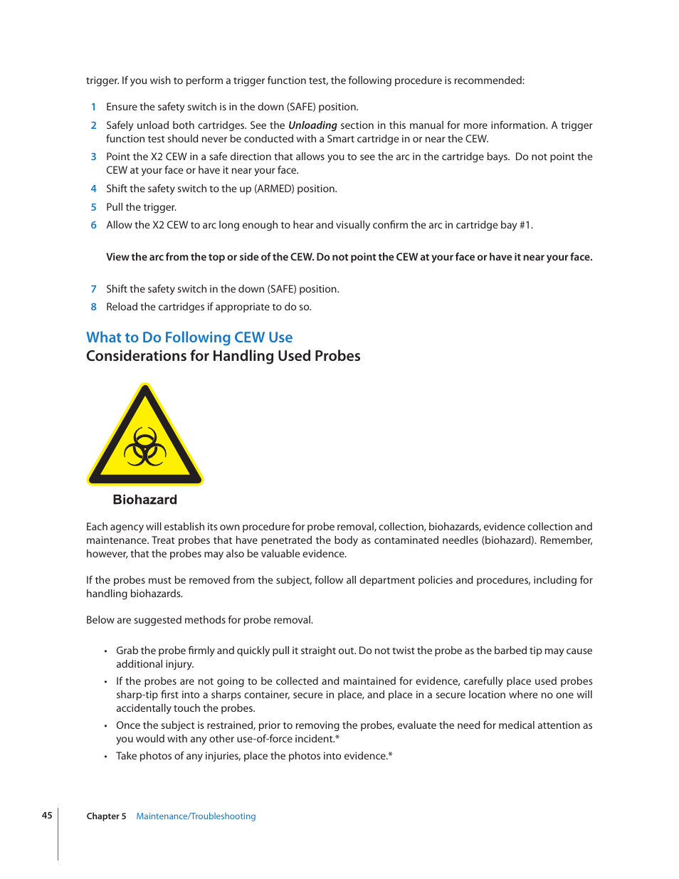 Taser X2 User Manual | Page 45 / 55
