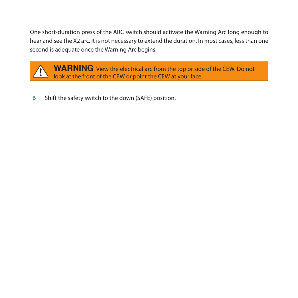Warning | Taser X2 User Manual | Page 13 / 18