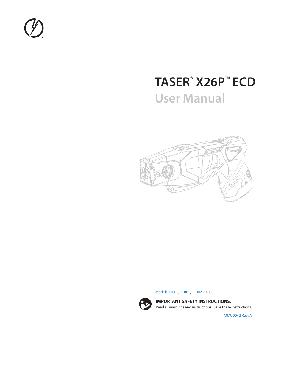 Taser X26P User Manual | 34 pages