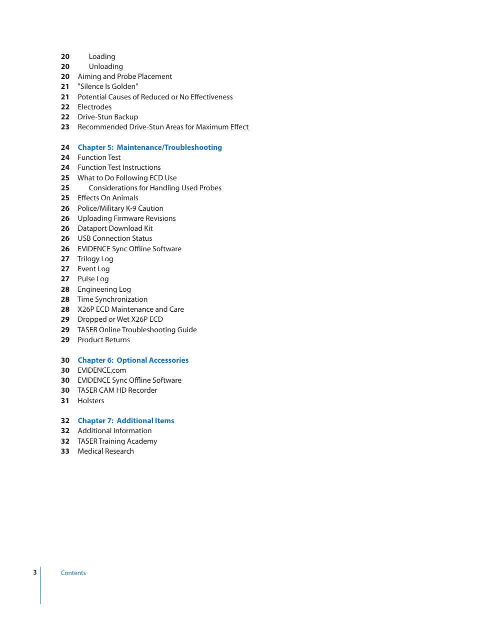 Taser X26P User Manual | Page 3 / 34