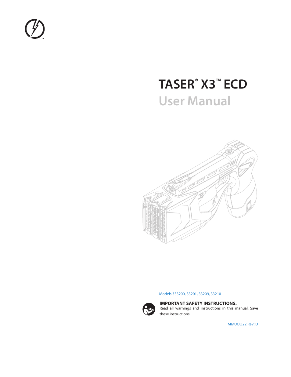 Taser X3 User Manual | 63 pages